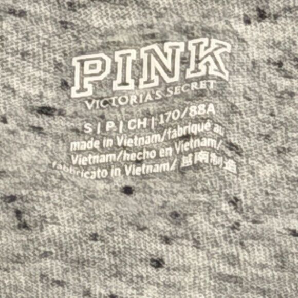PINK VICTORIA’S SECRET Women’s Heather Gray V-Neck Short Sleeve T-Shirt Size Sma - Picture 3 of 5